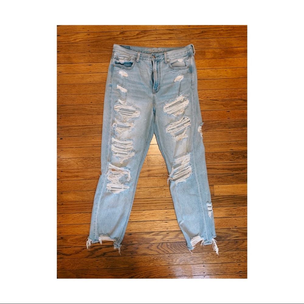 Distressed “Mom” Jeans